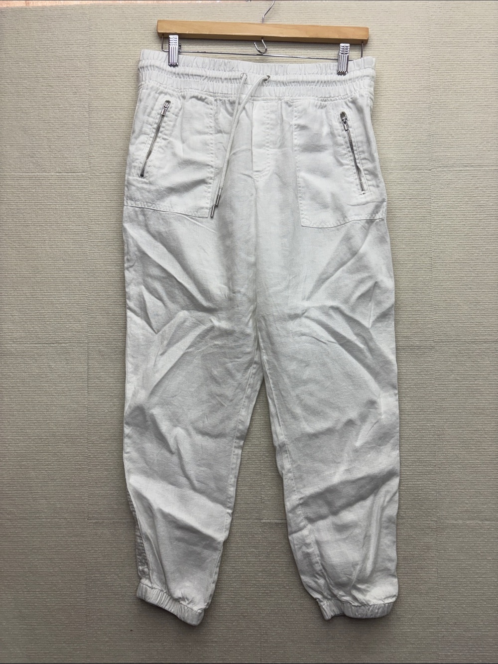 Athleta | Cabo linen jogger 12 White Drawstring Jogger Pants